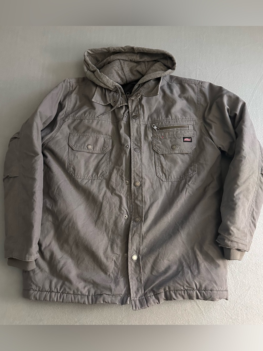 Dickies Canvas Chore Jacket Workwear Utility Coat Y2K Quilted Zip Up Men’s Large
